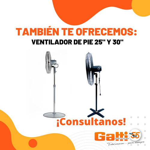 Ventilador Industrial De Pared 69 Cm 30 3 Vel. Gatti Vent.
