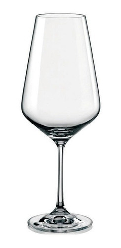 Imagen 1 de 4 de Copón Copa Vino Cristal Bohemia Sandra 550ml Set X 6