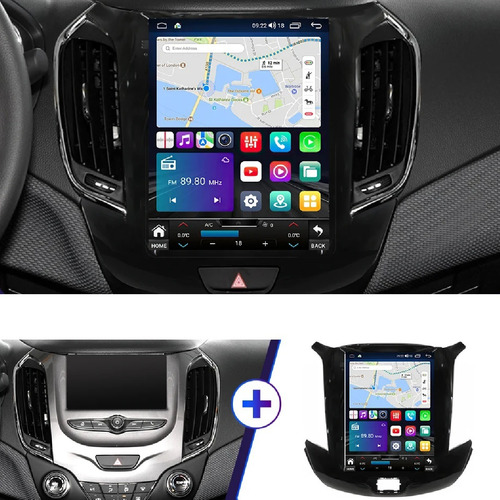 Multimídia Android Tesla Chevrolet Cruze Lt 2017/22 Carplay