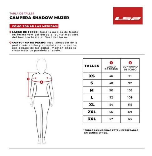 Campera Moto Cordura Mujer Ls2 Shadow Proteccion Teo Motos