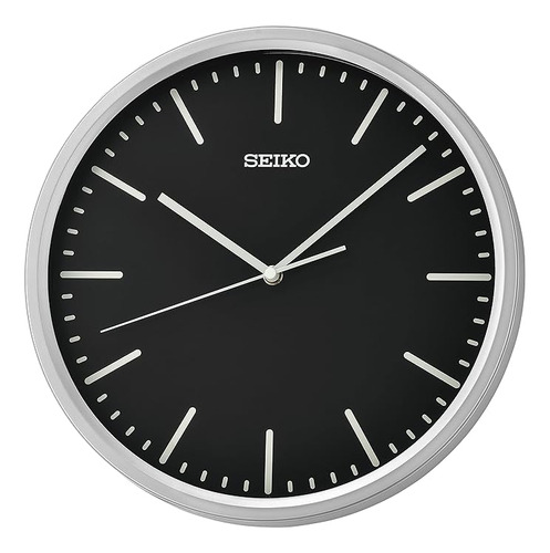 Seiko - Reloj De Pared Sano De 12 Pulgadas, Color Plateado