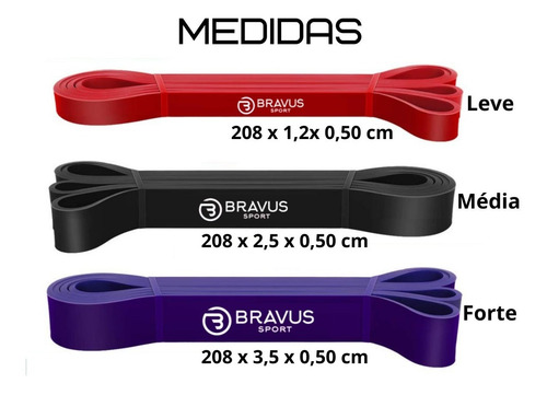 Super Bands Leve,media E Forte Borrachas Crossfit