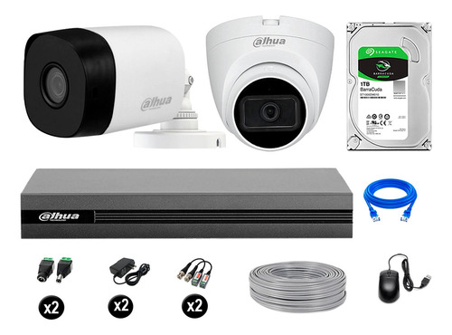 Cámaras Seguridad Kit 2 Dahua Hd 720p 1tb 1 Cámara C/a P2p