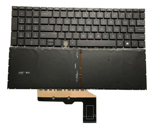 Teclado Retroiluminado Para Computadora Portátil Negra Con