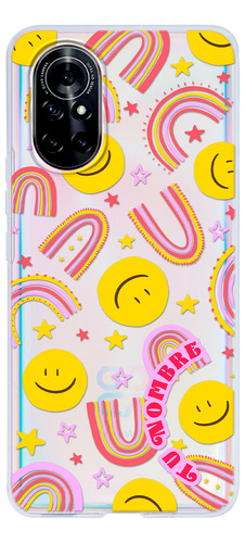 Funda Para Huawei Para Mujer Caritas Felices Con Nombre