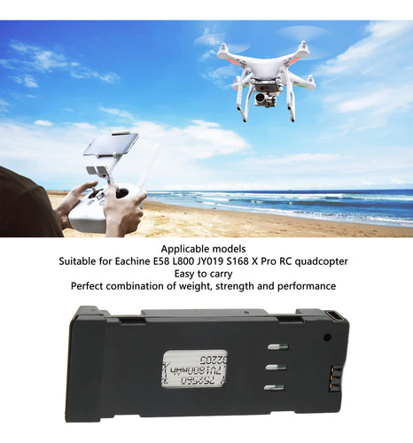 Batería De Dron Rc 37 V 1800 Mah Para Eachine E58 S168 X Pro