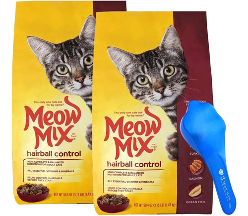 Meow Mix Hairball Control Paquete De Comida Para Gatos Inclu