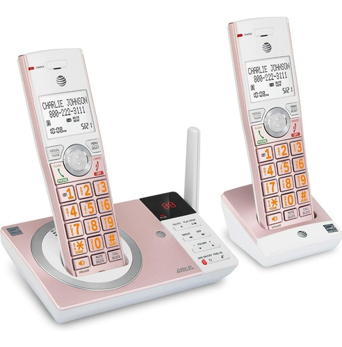 Teléfon Inalambtico Dect 6.0, Ampliable At&t Cl82207 Rosa