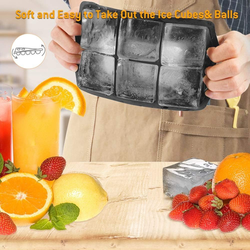 Bandejas Ice Cube & Ball, Para Hacer Esferas De Silicona Con