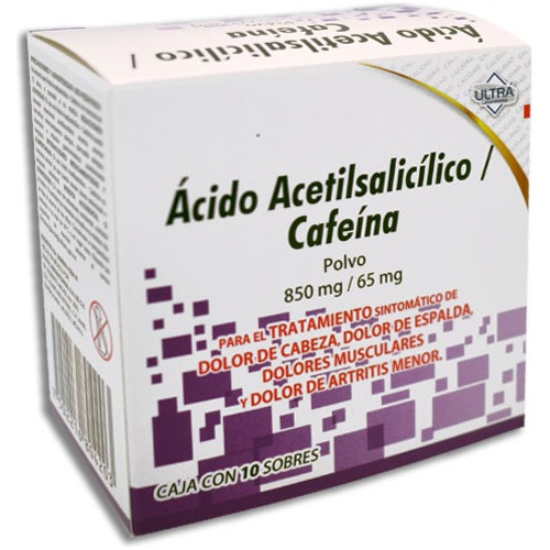 Acido Acetilsalicílico / Cafeína Polvo C/10 Sobres Ultra