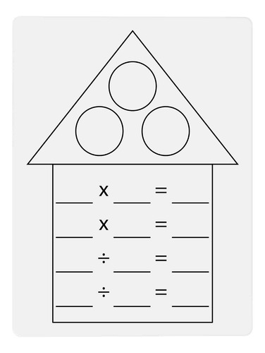 Borrado Seco Matematica Hecho Familia Casa Multiplicacion 9