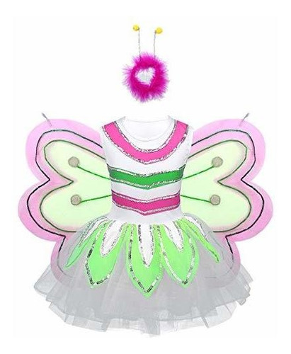 Iiniim Kids Girls Bee Cosplay Costume Fancy Dance Shiny Sequ