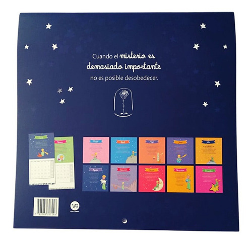 Imagen 5 de 6 de Calendario De Pared El Principito 2023 Mes X Pagina 30x30 Cm