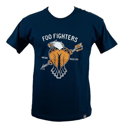 Remera Algodon Foo Fighters Worldwide Rock And Roll Engendro