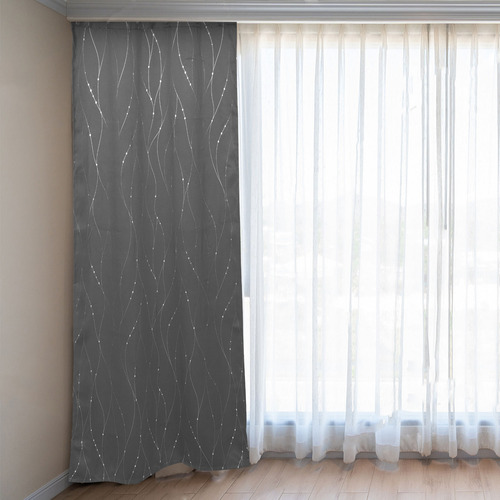 Cortina Opaca Con Ojales Para Ventanas, Aislante Térmico