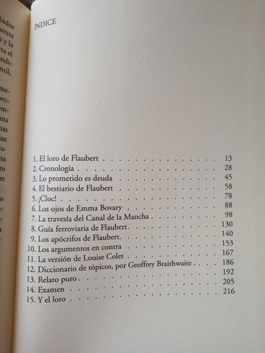 El Loro De Flaubert (novela / Casi Nuevo) / Julian Barnes (Usado)