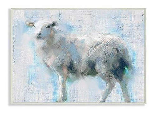 Stupell Industries Sheep Walk - Placa De Pared Con Pintura D