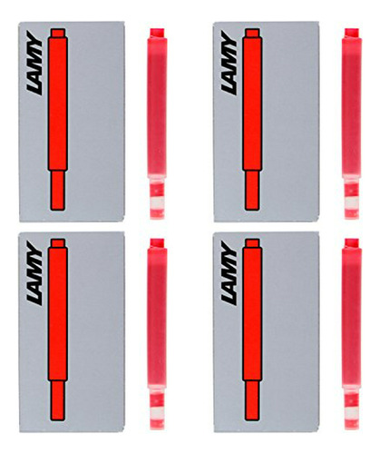 Cartuchos De Tinta Para Pluma Estilográfica Lamy, Tinta Roja