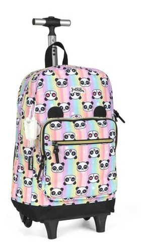 Imagem 2 de 7 de Mochila De Rodinhas Juvenil Panda Preto Up4you Luxcel