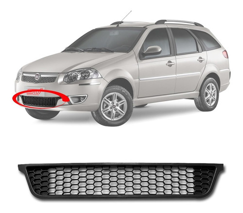 Grade Inferior Para-choque Fiat Palio Weekend 2013-2020 Novo