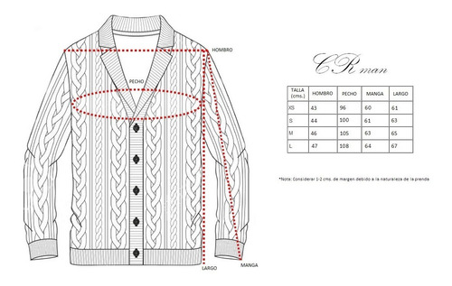 Cardigan / Sweater / Chaleco Hombre Slimfit
