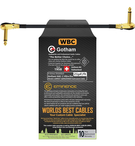 Los Mejores Cables Del Mundo 9 Pulgadas - Gotham Gac-1 Ultra