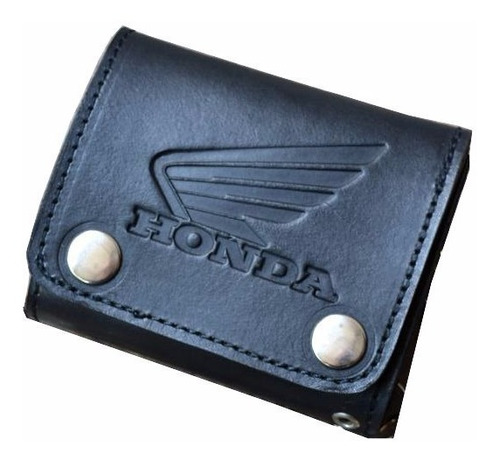 Billetera De Cuero - Biker Wallet - Honda + Cadena