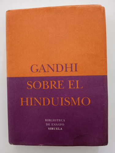 Libro. Sobre El Hinduismo. Gandhi.