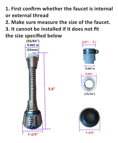 Rociador Flexible 360 Para Fregadero De Cocina Extensor Aire