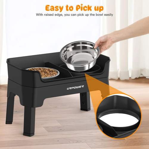 // Cuencos Elevated Dog Bowls Urpower 3 En 1 A Prueba De