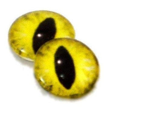 10 Mm Cat Ojo Amarillo Fantasia Dragon Para Muñeca Escultura