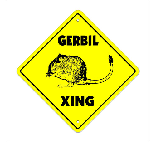 Gerbil Crossing Sign Zone Xing | Interior Y Exterior | 12.0i