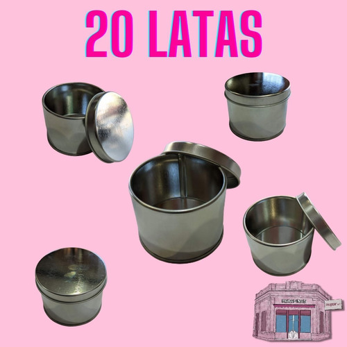 Combo Kit Para Velas De Soja X 2 Kilos + 20 Latas 6,5 X 5 Cm