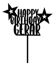 Comprar Cake Topper Adorno Torta Happy Birthday Nombre Adorno Torta