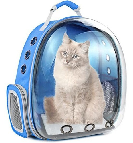 Imagen 8 de 10 de Mochila Bolso De Transporte Capsula Burbuja Gatos & Perros