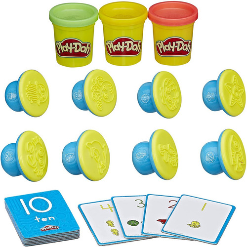 Juego Play Doh Sellos Para Formas Y Cartas Numeros Y Figuras