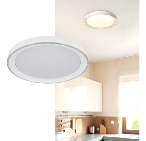 Lampara De Techo Led Plafón Blanco Mate 39.5cmx7cm | Erpf013