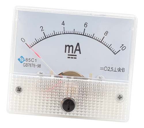 Amperímetro Dc Rectangular Fs, Medidor De Corriente 0-10 Ma