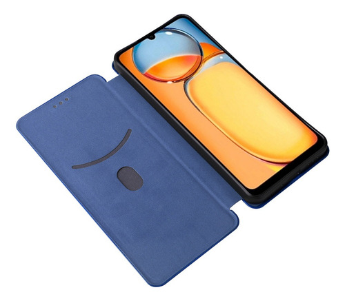 Funda Tipo Cartera De Poliuretano De Fibra De Carbono Para X