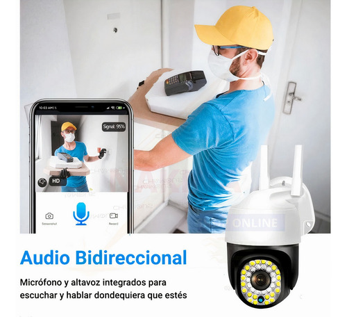Imagen 6 de 10 de Cámara Ip Wifi 2mp 1080p Exterior Ptz 360° X4