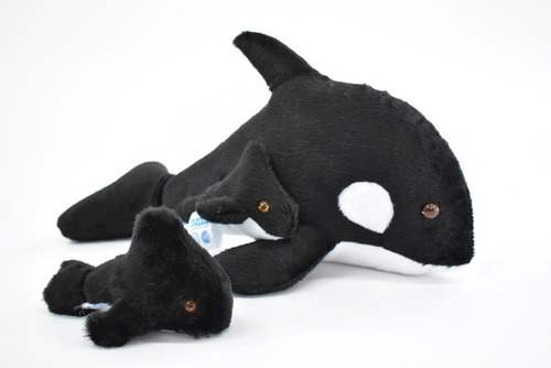 Orca Con Bebé + Orca 12 Cm Mundo Marino