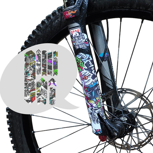 Juego De Pegatinas Decorativas Para Bicicleta Cuadro Pintada