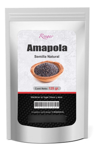 Semilla De Amapola 125 Gr - g a $112