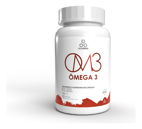 Kit 10 Encapsulados Omega 3 Ozonteck 60 Caps Ozônio