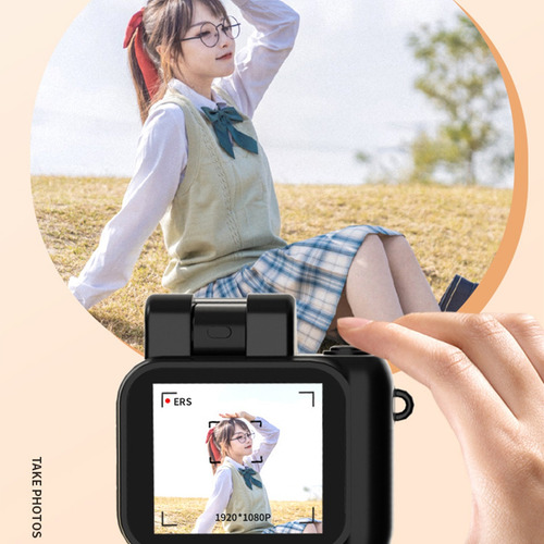 Cámara Retro Snap,pequeña Cámara Nostálgica,con Tarjeta Tf