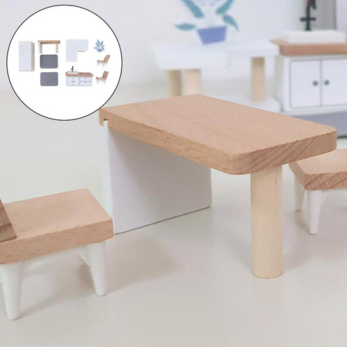 Kit De Muebles De Casa De Muñecas A Escala 1:12, Cocina