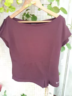 Remera Mujer Nike Dri Fit Talle S Bordó Excelent Tenis, Yoga