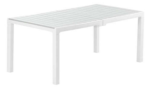 Mesa Rectangular Madeira Símil Madera Plateada Mq Qrubber