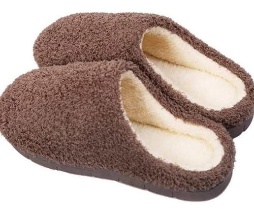 Pantufla Corderito Lisas Súper Abrigadas Suela De Goma