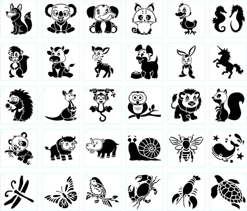 30 Plantillas De Animales, Plantillas De Dibujo De Animales